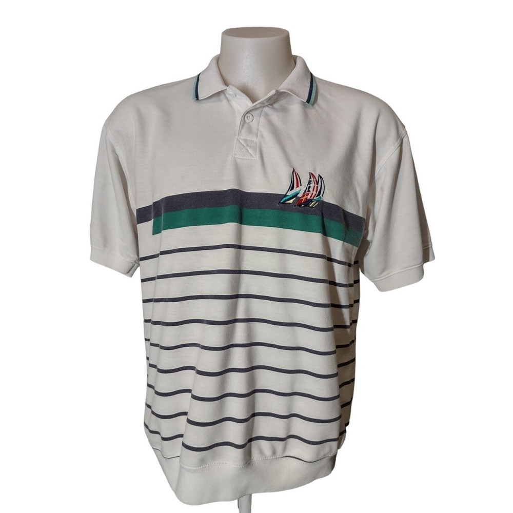 Players by Van Heusen Polo Shirt Men's Size XL Golf Elastic Waist Collared White